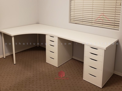 Bàn Ikea gaming Chữ L 1,2mx2,4m