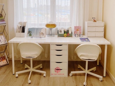 Bàn làm việc, gaming Ikea 2 chỗ ngồi