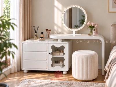 Bộ bàn trang điểm màu trắng phong cách Bắc Âu BP6827