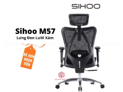 Ghế văn phòng công thái học SiHOO M57 Ergonomic màu đen