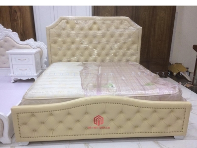 Giường ngủ bọc nỉ thanh lịch GN6815