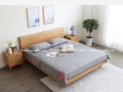 Giường ngủ gỗ sồi phong cách hiện đại GN6813