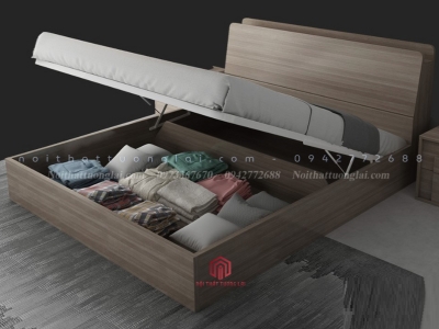 Giường ngủ hiện đại có hộc chứa đồ rộng GN6819