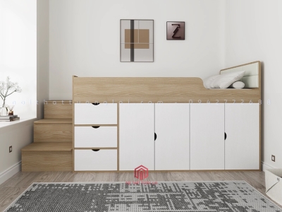 Giường đơn liền tủ cho bé GT6833