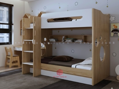 Giường tầng gỗ công nghiệp trẻ em GT6809