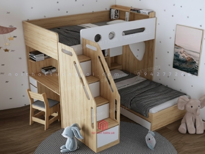 Giường tầng kết hợp bàn học cho bé GT6818