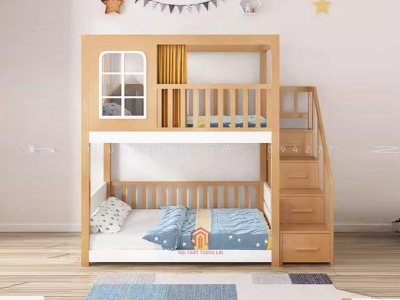 Giường 2 tầng gỗ sồi tự nhiên GT6868