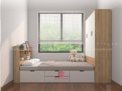 Giường ngủ hộp thông minh liền tủ quần áo GN6821