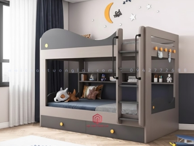 Giường tầng cho bé hình dáng đẹp mắt, màu sắc đa dạng GT6845