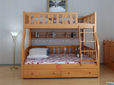 Giường tầng gỗ tự nhiên GT6820