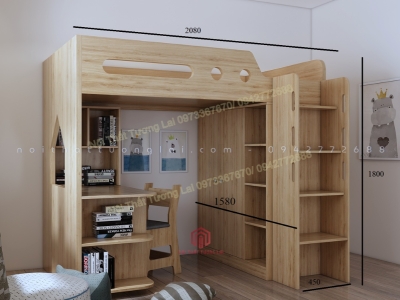 Giường tầng gỗ công nghiệp GT6805