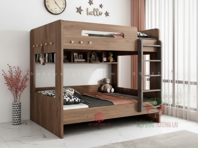 Giường tầng thang leo cho 2 bé GT6838