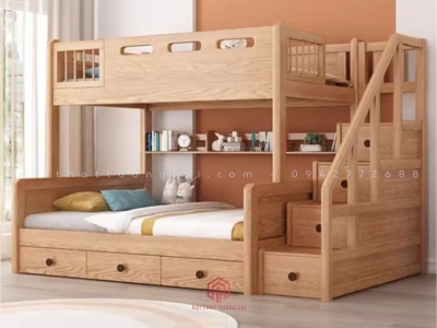 Giường tầng gỗ tự nhiên GT6868