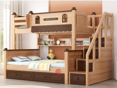 Giường tầng gỗ tự nhiên tại Hà Nội gt6806