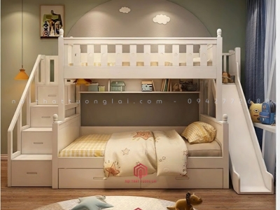 Giường tầng kết hợp cầu trượt cho bé GT6803