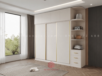 Hệ tủ quần áo cánh lùa cao kịch trần TA6811