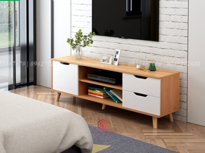 Kệ tivi gỗ đẹp chân cao KE6814