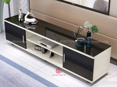 Kệ tivi gỗ công nghiệp KE6809 kết hợp mặt kính