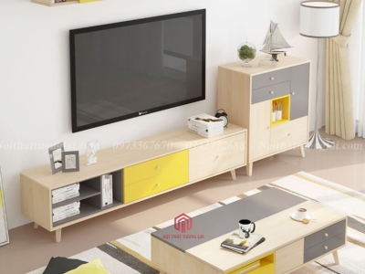 Kệ tivi kết hợp tủ treo tường KE6807