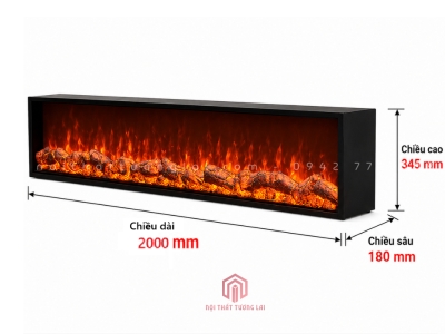 Lò Sưởi 3D Trang Trí Kệ Tivi Kích Thước 2000cm LS3D6808