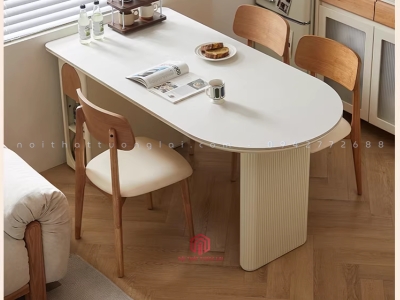 Mẫu bàn ăn phong cách Japandi hiện đại BA6808