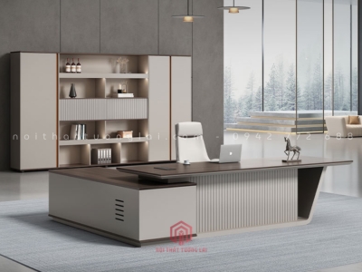 Mẫu bàn giám đốc  chữ L hiện đại gỗ công nghiệp  BGD6827