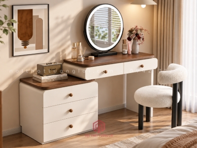 Mẫu bàn trang điểm hiện đại gỗ MDF lõi xanh chống ẩm phủ Melamine BP6828
