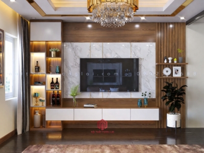 Mẫu kệ tivi gỗ công nghiệp đẹp 2026 KE6817