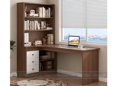 Bàn học sinh kết hợp giá sách liền bàn BH6887