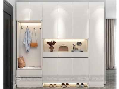 Tủ giày gỗ công nghiệp thiết kế hiện đại kích thước lớn TG6857