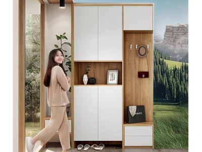 Tủ giày cao kịch trần kèm đôn ngồi & móc treo đồ tiện lợi TG6887