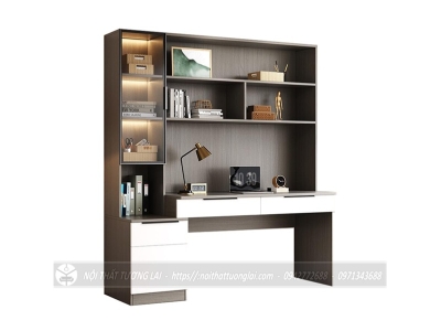 Bàn học - bàn làm việc cánh kính hiện đại BH6885