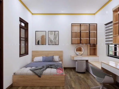Thiết kế thi công nội thất phòng ngủ 22m vuông PN6804