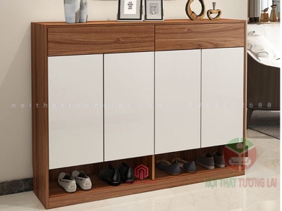 Tủ giày cánh mở kèm ngăn kéo tiện lợi TG6836