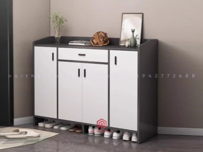 Tủ giày màu ghi đậm cánh trắng nhiều kích thước TG6828