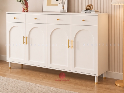 Tủ giày màu trắng tân cổ điển mẫu mới 2026 TG6821