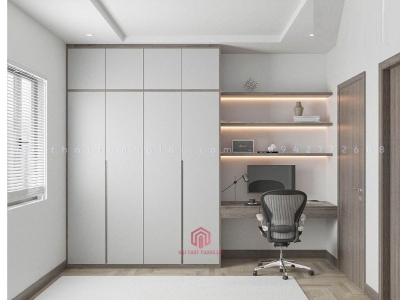 Tủ quần áo kết hợp bàn học hiện đại TA6801