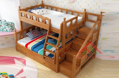 Mẫu giường tầng đẹp giá rẻ cho bé GT6823