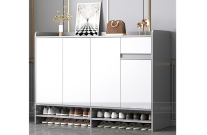 Tủ giày 4 cánh TG6842 gỗ mdf lõi xanh phủ melamin