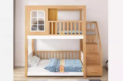 Giường 2 tầng gỗ sồi tự nhiên GT6868
