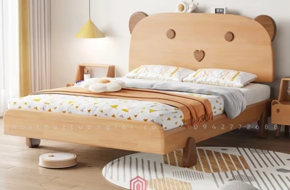 Mẫu giường hình gấu cute cho bé DG6805