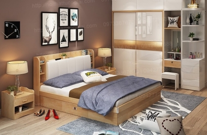 Giường ngủ đẹp hiện đại 8 chức năng GN6804