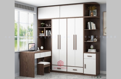 Tủ quần áo góc kèm bàn học đa năng TA6809