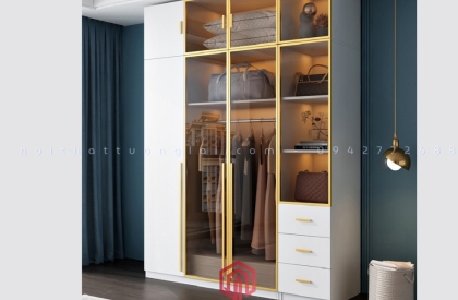 Tủ quần áo cánh kính hiện đại dài 1,6m CK6805